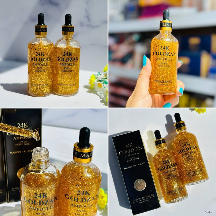 سرم ضد چین و چروک طلای صورت 24 عیار گلدزن goldzan
