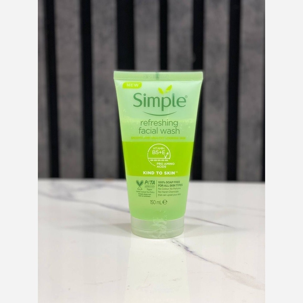 ژل شستوشوی صورت سیمپل  مدل Refreshing Facial Wash  پاک کننده ملایم و بدون صابون برای انواع پوست