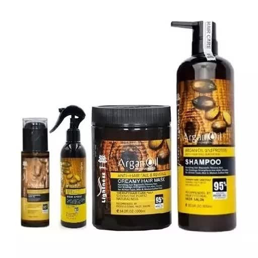 پک چهار عددی مراقبت مو لایتنس (شامپو+ماسک+اسپری دوفاز+روغن مو) اورجینال گارنتی مرجوعی در صورت فیک بودن