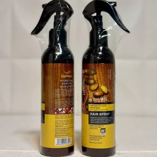 اسپری دوفاز مو لایتنس حاوی روغن آرگان طبیعی حجم 250 میلی لیتر گارنتی مرجوعی در صورت فیک بودن
