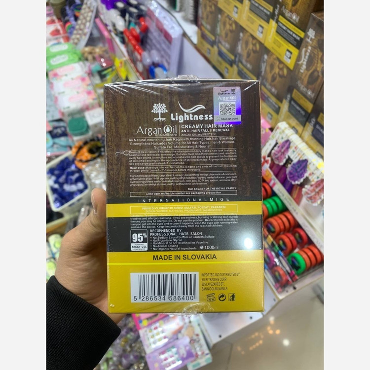 پک شامپو ماسک و روغن آرگان بدون سولفات لایتنس هولوگرام دار اورجینال دارای ضمانت مرجوعی در صورت فیک بودن