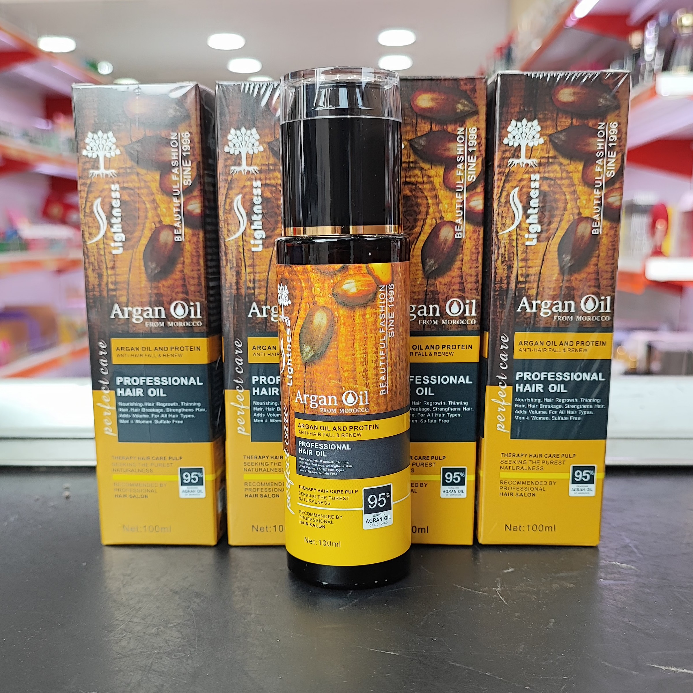 روغن آرگان بدون سولفات لایتنس اسلواکی اصل دارای هولوگرام حجم 100 میل